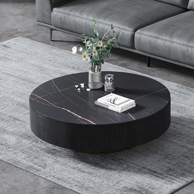 Good price RCT-1248 Modern Multifunctional Marble Top Round Coffee Table With Storage Drawer online