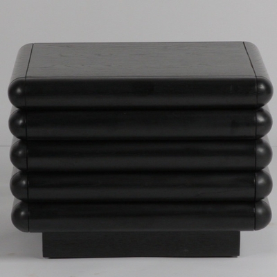 Good price Black Oak Wood Veneer Night Stand Hotel Bedside Tables Modern Hotel Bedside Tables online