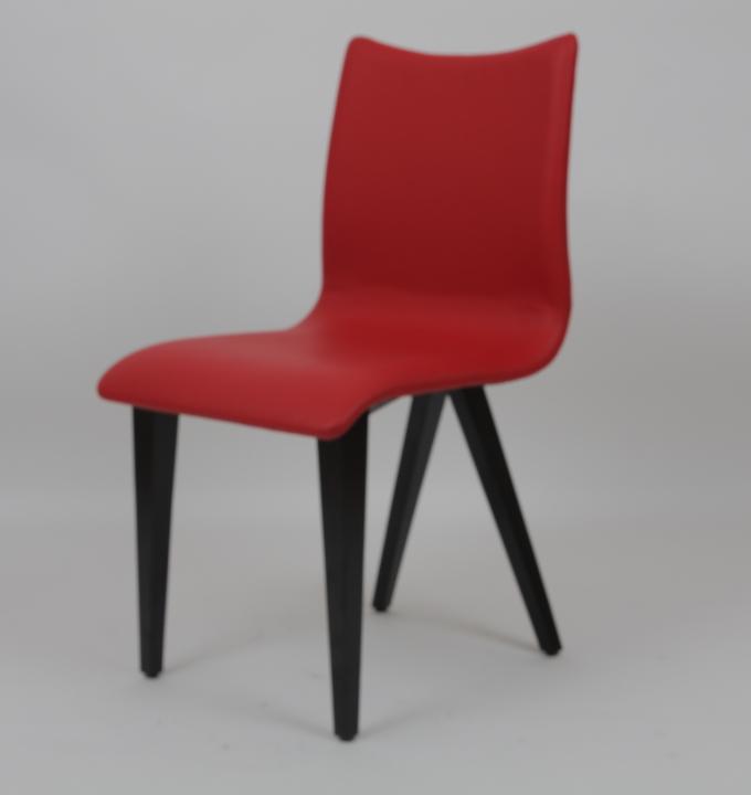 Lxury Upholstery Nordic Restaurant Leather Dining Chair Metal Red 0