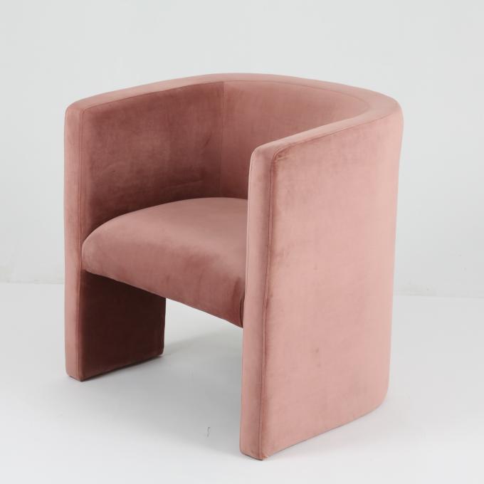 Luxury Velvet Leisure Pink Living Room Chair Upholstered Modern Design 1
