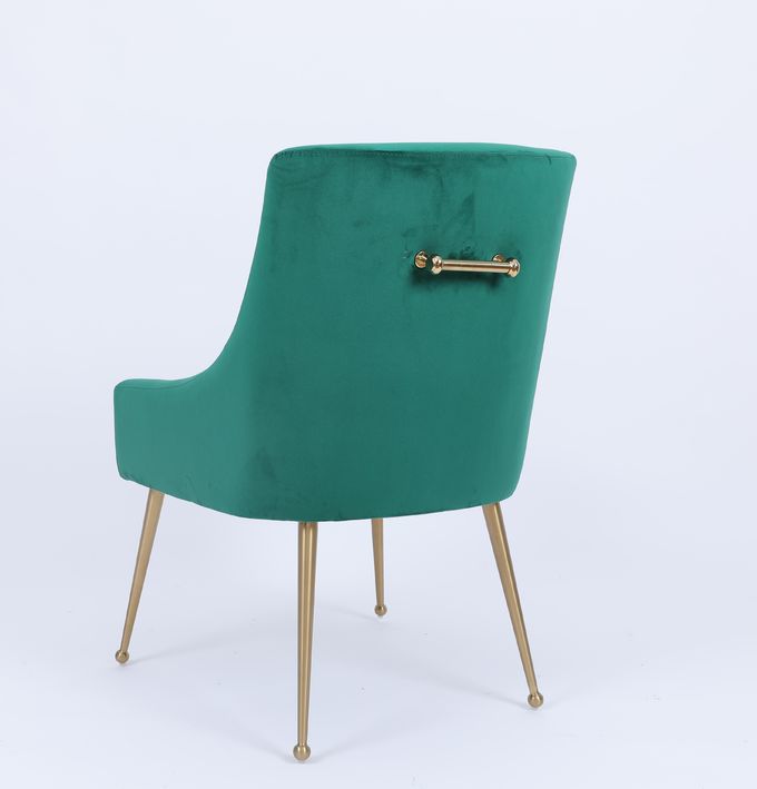 Metal Golden And Green Fabric Living Room Leisure Chair Commercial 1