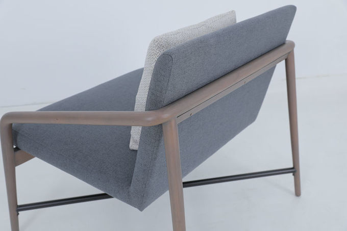 Vintage Hospitality Dining Chairs Wood Upholstery Gray Arm Chair 1